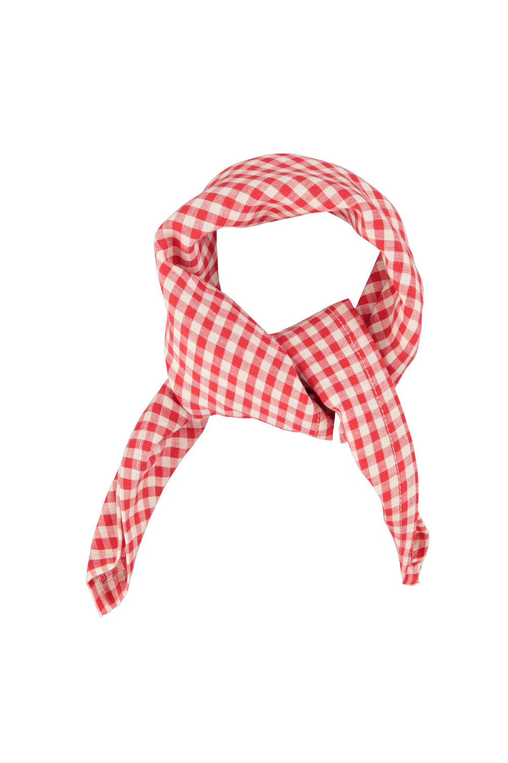 Piupiuchick SS26 - Kinder Halstuch - Bio-Baumwolle - Rot Weiß kariert