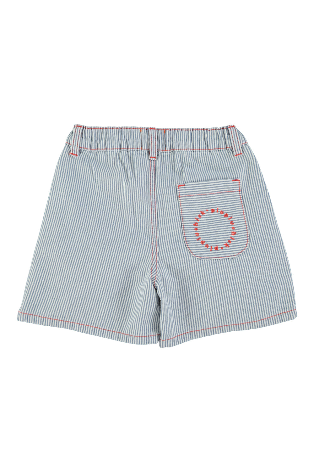 Piupiuchick SS26 - Kurze Hose für Kinder - Baumwolle - Weiß gestreift