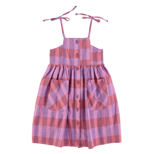 Piupiuchick - Long Dress Lavender Checkered SS25