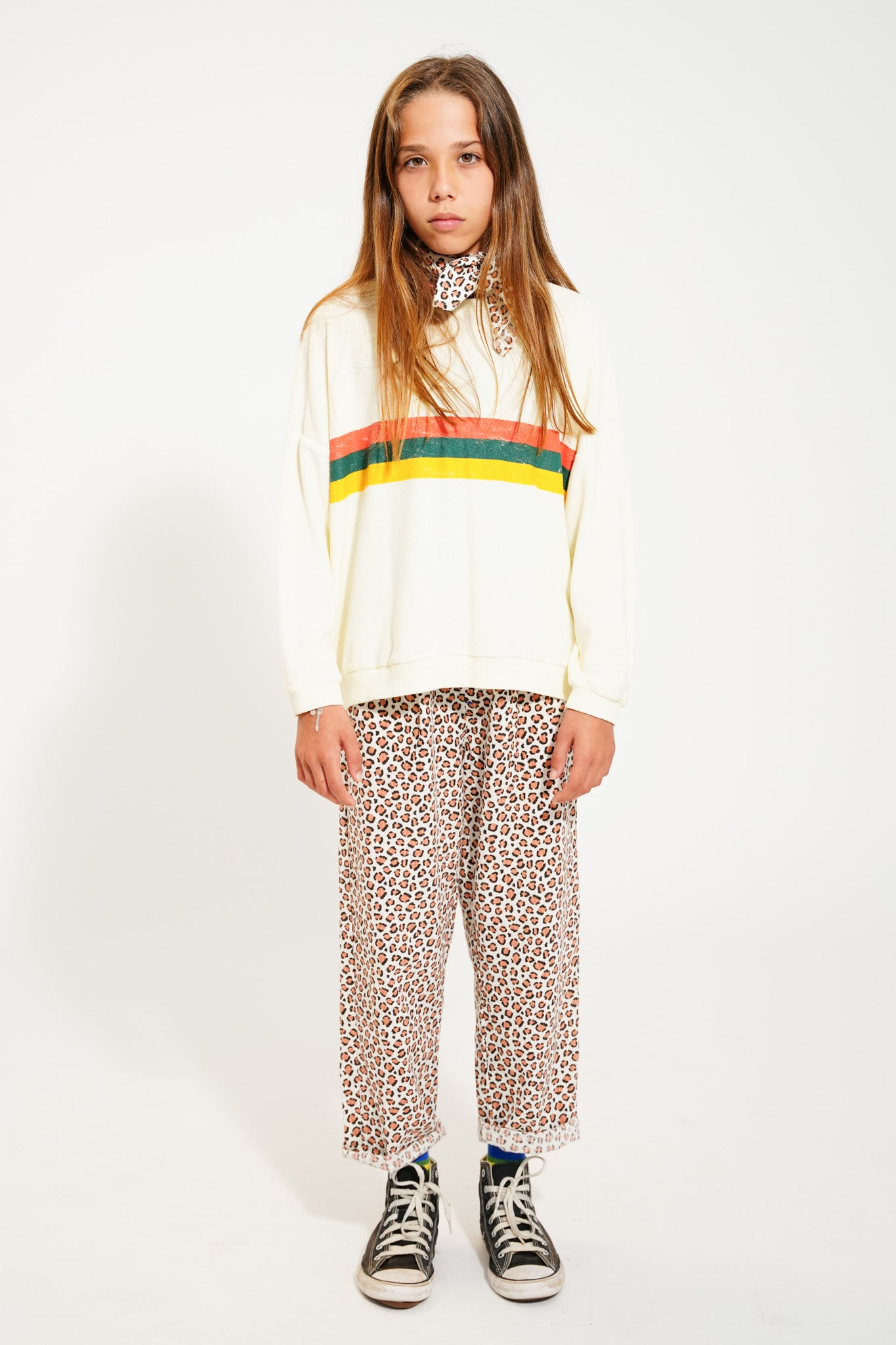 Piupiuchick - Trousers Ecru Animal Print SS25