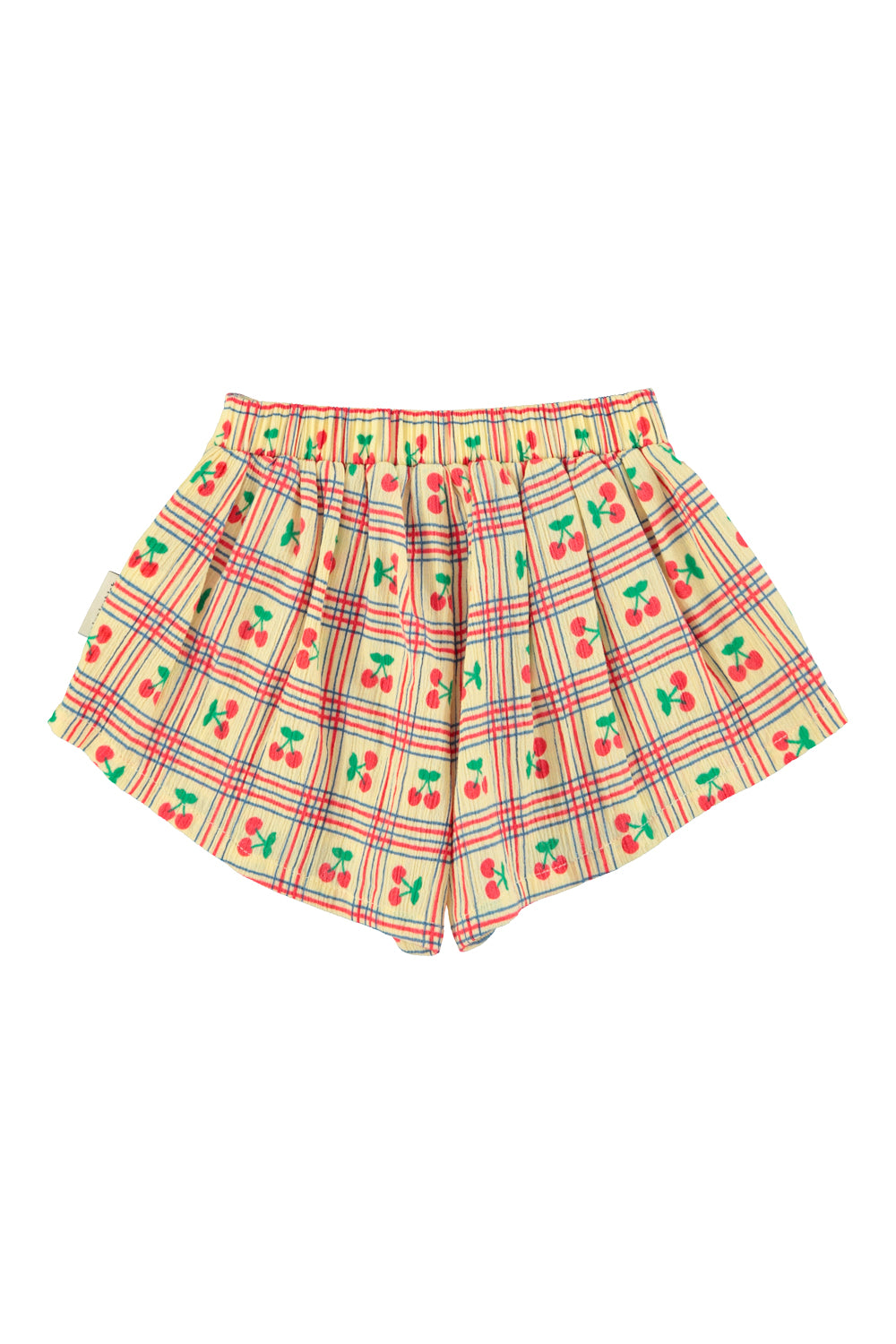 Piupiuchick SS26 - Kurze Hose für Kinder - Baumwolle - Gelb mit Kirschen
